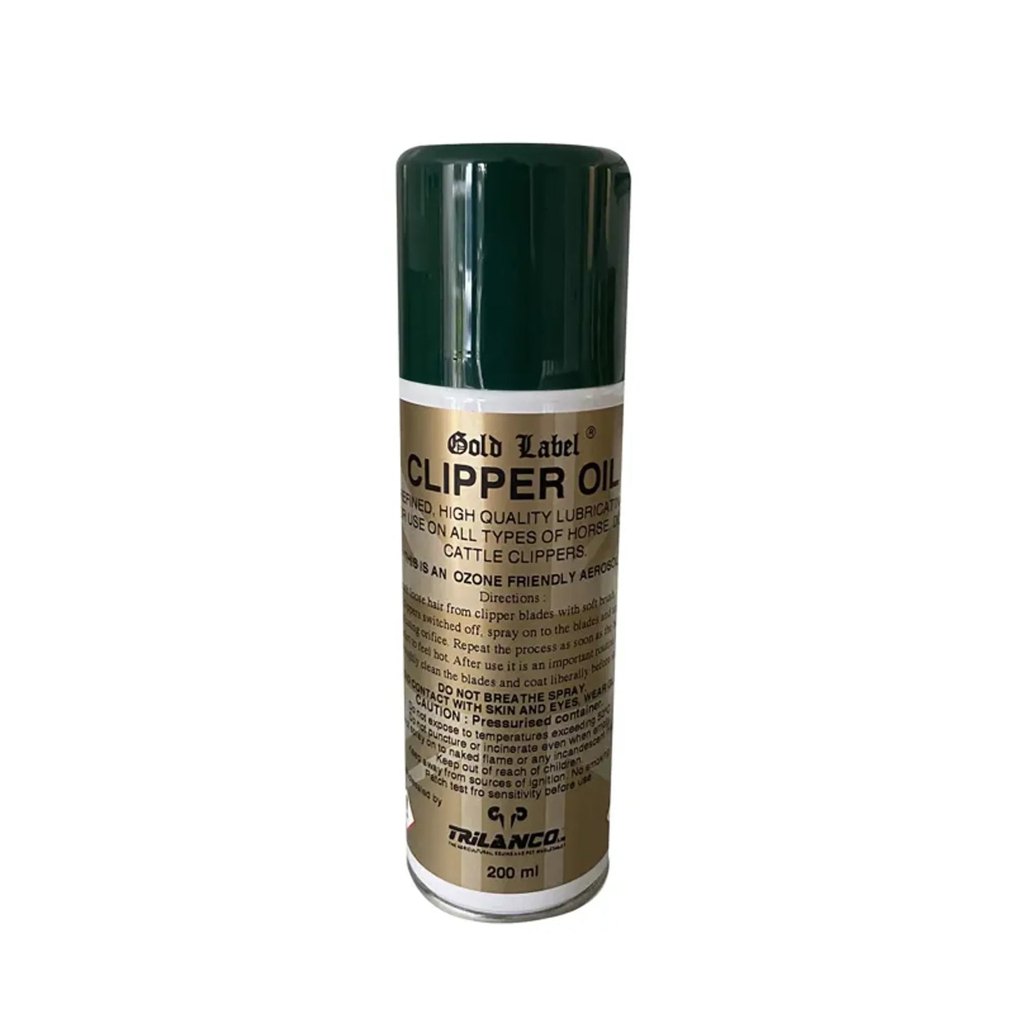 GOLD LABEL 200ML CLIPPER OIL AEROSOL IN GOLD