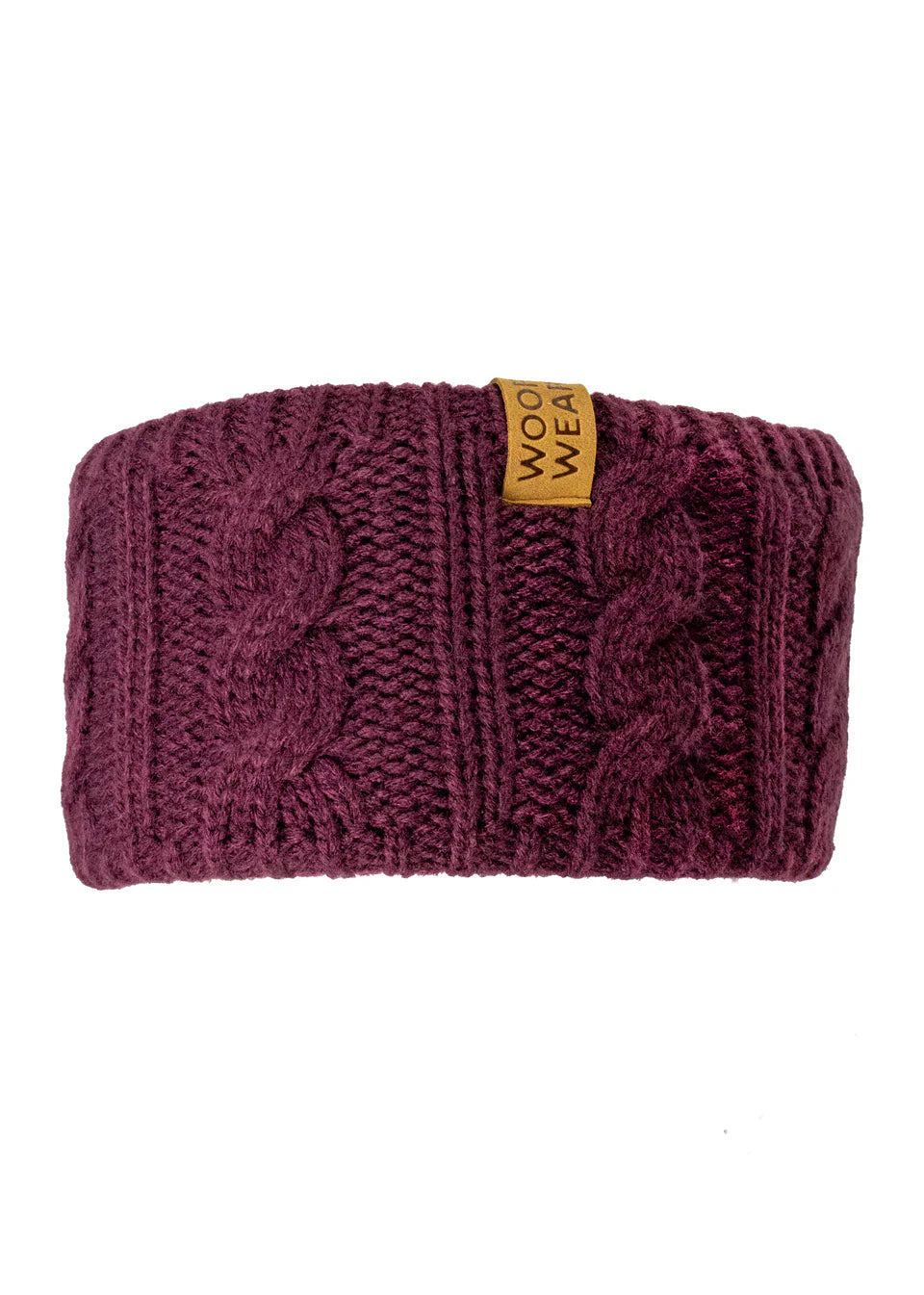 CABLE HEADBAND | PLUM