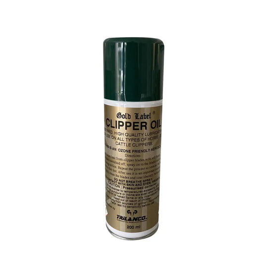 GOLD LABEL 200ML CLIPPER OIL AEROSOL IN GOLD